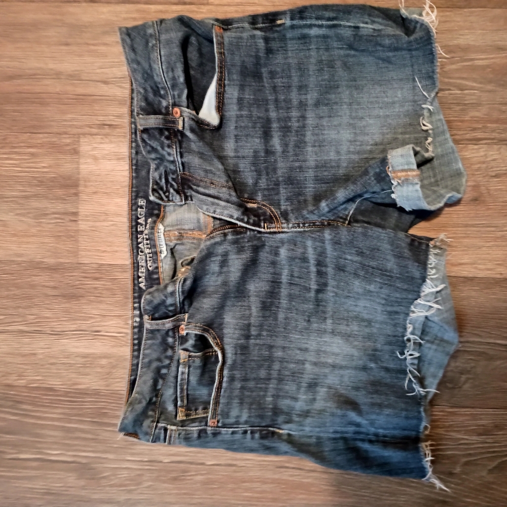 American Eagle Outfitters Distressed Blue Jean Shorts